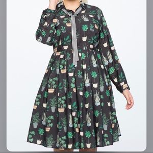 Eloquii houseplant dress, size 14